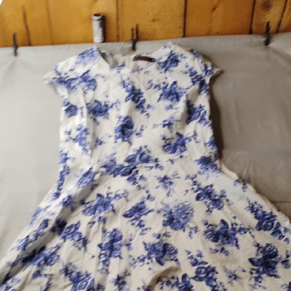 Dress Tells | Floral Blue and White Dress